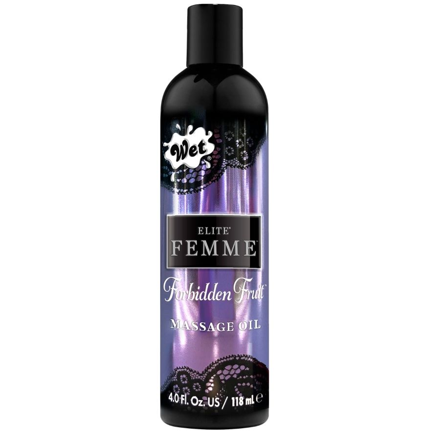WET ELITE FEMME MASSAGE ÓLEO E BANHO OU FRUTA PROIBIDA 120 ML